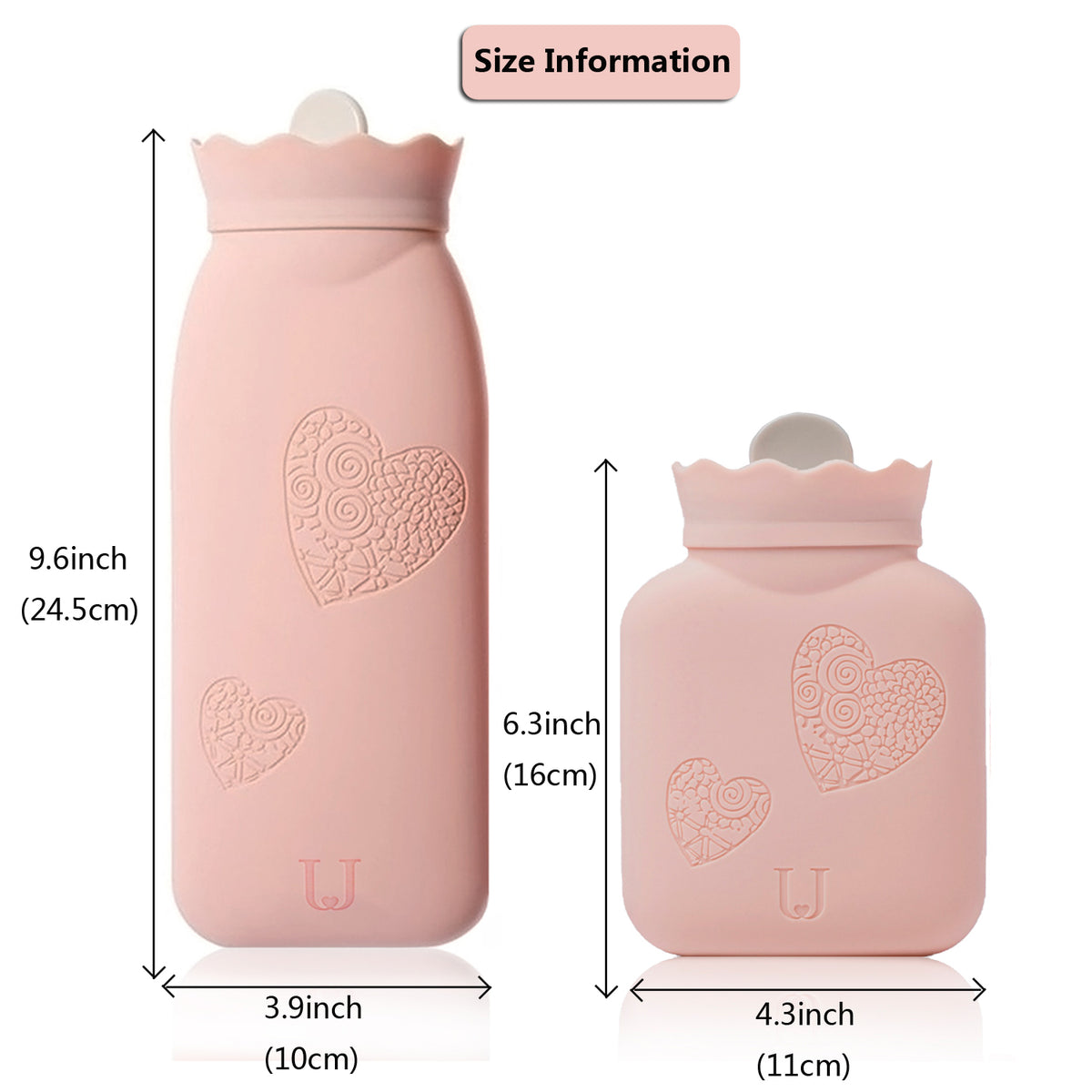 Microwaveable Hot Water Bottle with Cover(1 liter), MEETRUE Innovative BPA-Free Silicone Hot Water Bottle Hot Water Bag for Pain Relief, Hot & Cold
