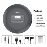HOTT Portable CD Player for Home car Use with Headphones,LCD Display,Anti-Skip/Shockproof
