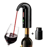HEYPORK Electric Wine Aerator Decanter,Automatic Wine Dispenser,Filter Aeration Pourer Spout for bottle,Red and White Wine Accessories for Wine Enthusiast,With Vacuum wine stopper (Lucky Red)