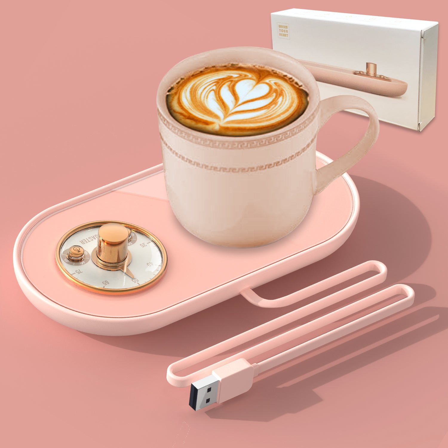 Dropship Electric Coffee Mug Warmer For Desk Auto Shut Off USB Tea
